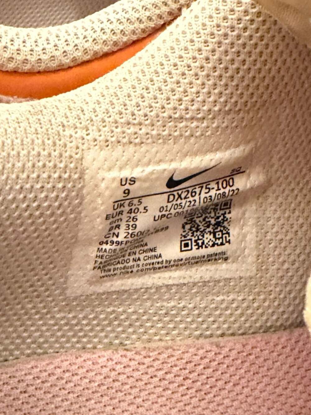 Women Nike Air Force 1 Fontanka Size 9 Sunrise Summit White Hyper Pink - Picture 5 of 5